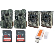 Browning 2PK Pro Scout Max HD Trail Camera Security Box 32GB M Card Reader