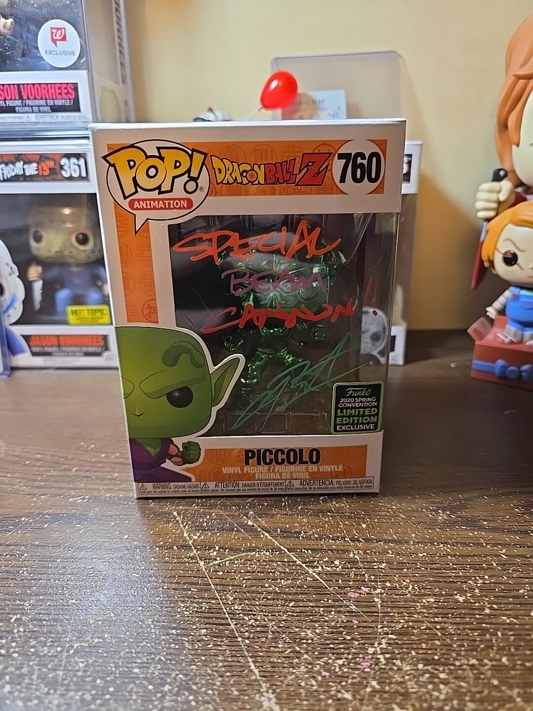 Funko Pop! Vinilo: Dragon Ball - Piccolo (verde cromo) - Cantado por Chris Sabat