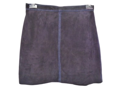 Il Pellettiere Italiano Mini Gonna in Vera Pelle Scamosciata