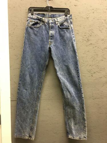 Vintage Levis 501 Button Fly Jeans Acid Wash Mens 31 x 34 Made in USA - Picture 1 of 9