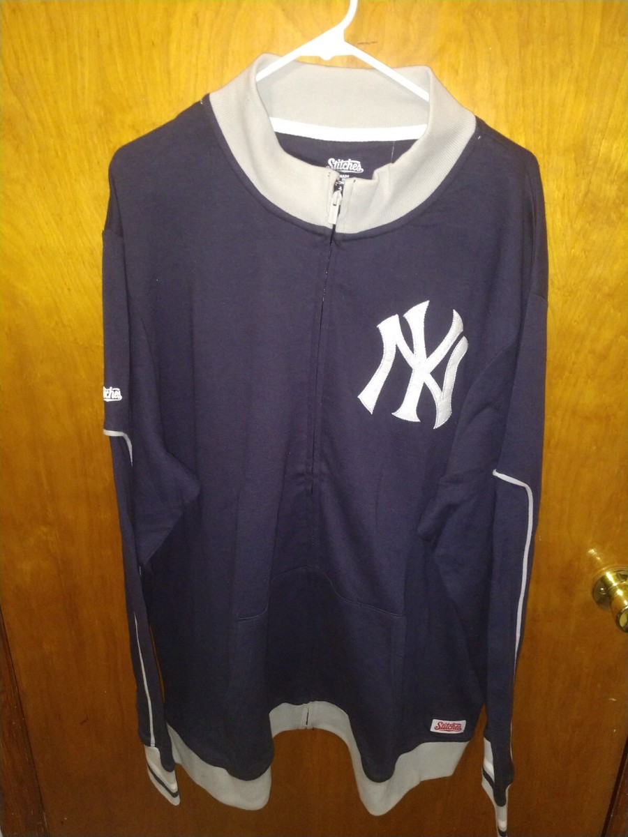 New York Yankees Navy Blue Stitches MLB Zip Up Jacket Men's XXL