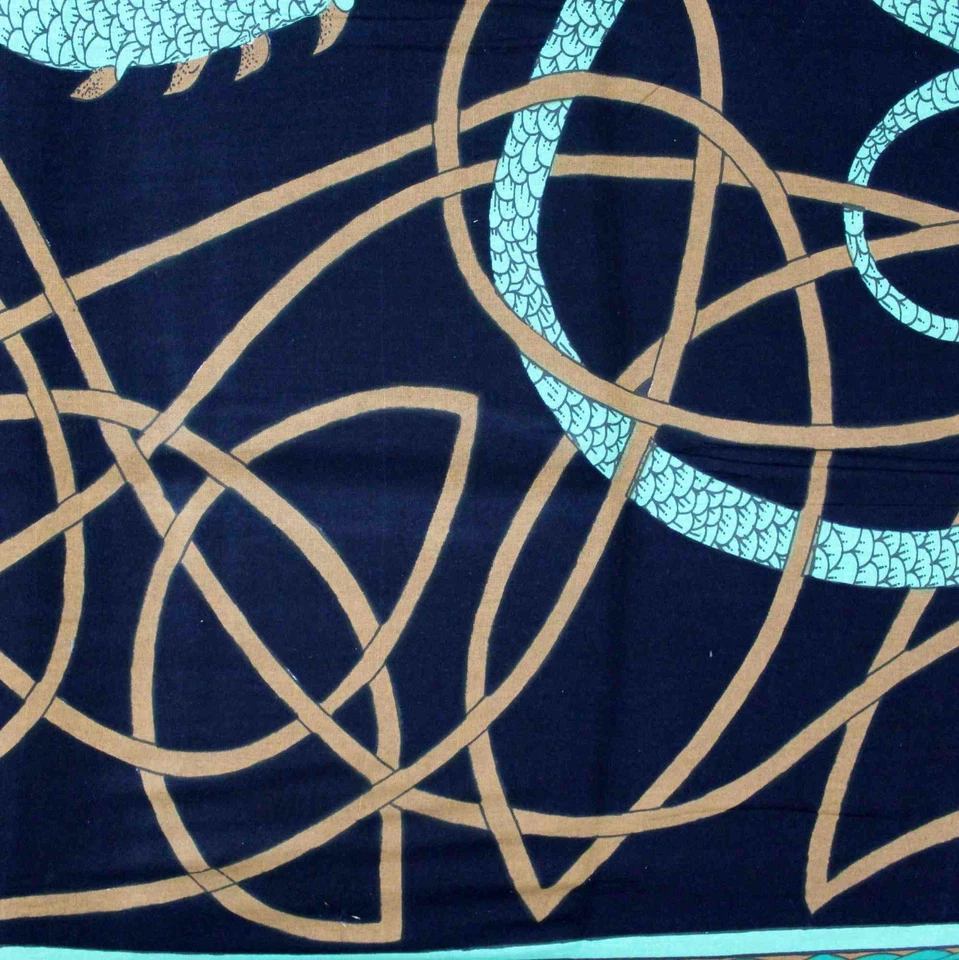 Colcha nudo colgante pared tapiz dragón celta algodón 88x104 verde completo Foto 4 de 4