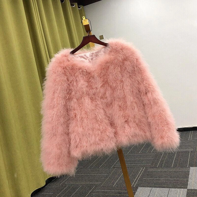 Women s Elegant Fashion Fur Short Solid Color Coat Jacket Furry Outerwear Party