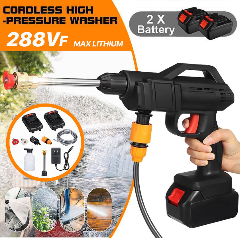 Portable Cordless Electric High Pressure Car Washer Spray Gun
