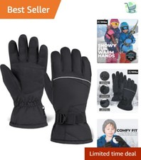 Kids Waterproof Snow Gloves - Secure and Warm for Active Winter Adventures