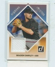 BRADEN SHIPLEY 2018 Panini Donruss Diamond Collection Jersey relic #D /99