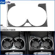 Real Carbon Fiber Console Water Cup Holder Panel Cover For Benz GLE W167 2019-24