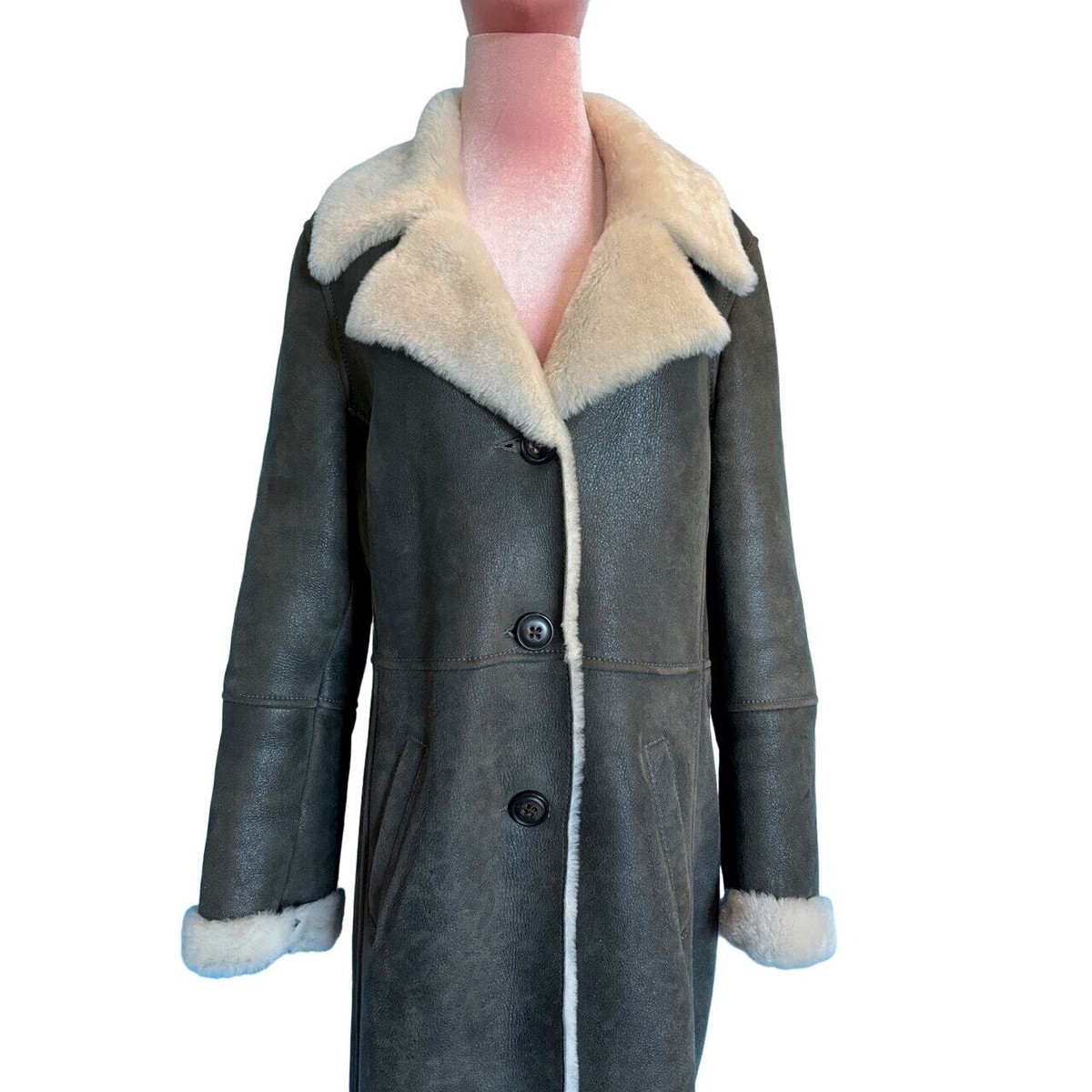 Made in Turkey Peruvian Connection Mid-Length 100% Shearling Coat