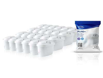 24 x Wasserfilter Kartusche kompatibel mit Brita Maxtra Maxtra+ Kanne Kalk