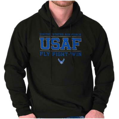 United States Air Force USAF Fly Fight Win Hoodie Hooded Sweatshirt Men Women