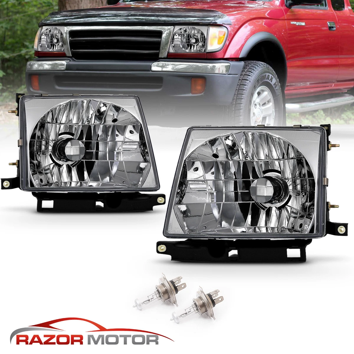 Juego De Paneles De Relleno Para Faros Delanteros - Para Toyota Tacoma 1998-2000 (2 Piezas)