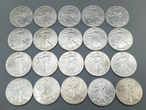 Roll of 1996 American Silver Eagles