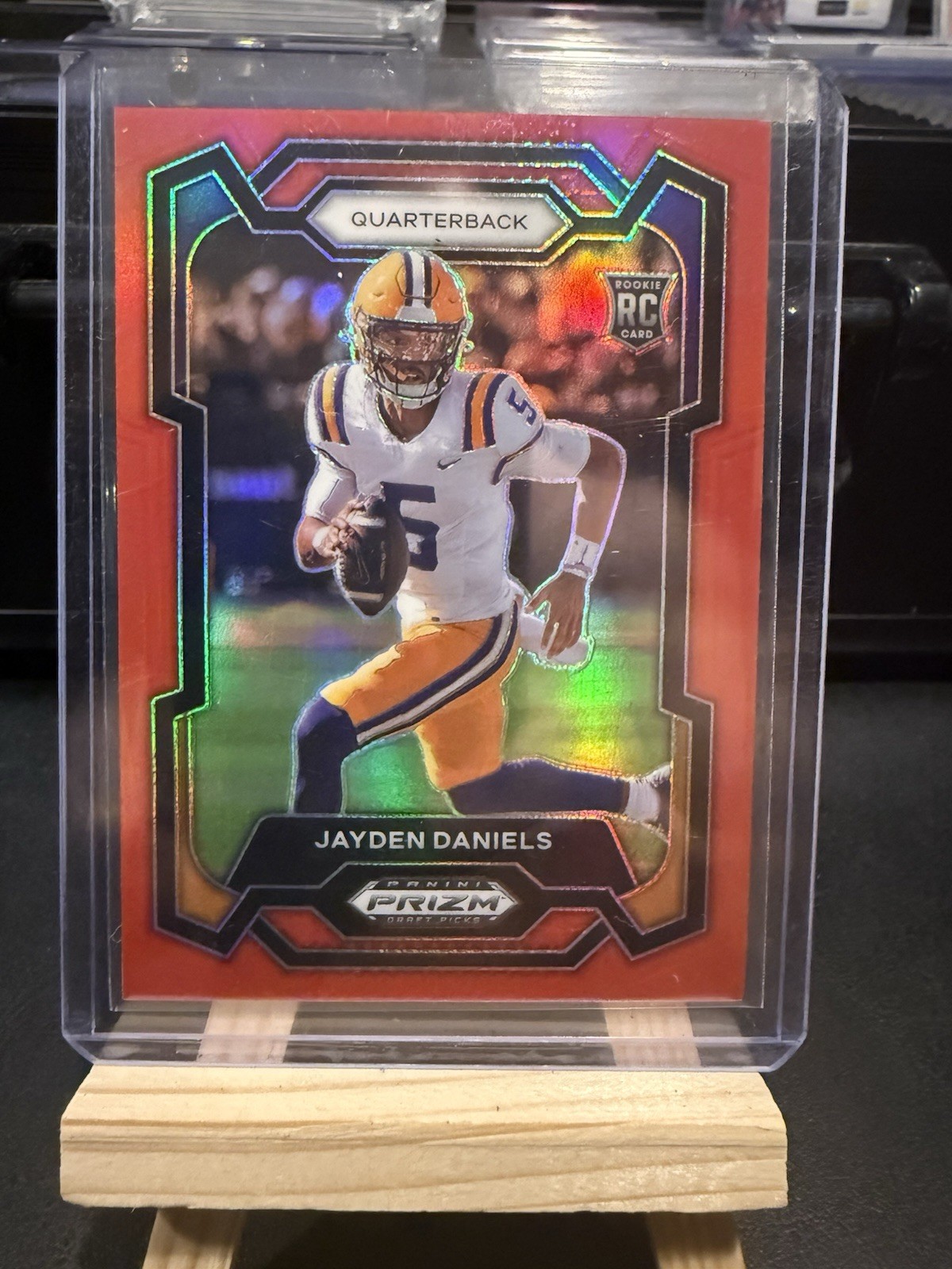 Panini 2024 Prizm Draft Picks Jayden Daniels Red Prizm Rookie #108 /299