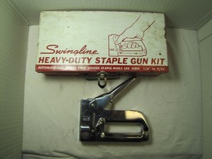 Vintage Swingline HD Staple Gun # 800 With Metal Case WORKS USED