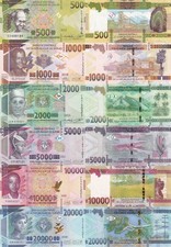 Guinea 500 1000 5000-20000 Francs 2018-22 P 48A 48 49A 49 50 52 UNC Set 6 pcs NR