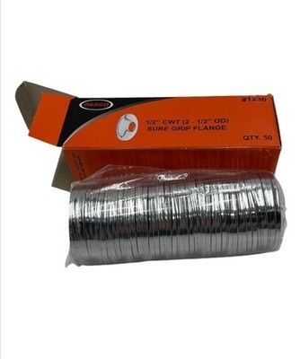 1/2  CWT Sure Grip Flange Chrome Escutcheon (2-1/2  OD)   Box of 50 NEW