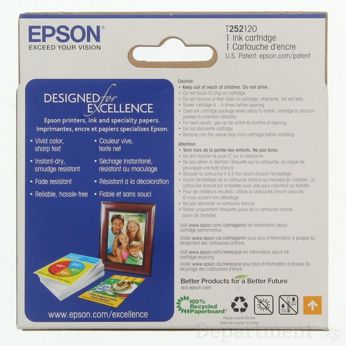 Epson 252 Black Ink Cartridge - Afbeelding 2 van 2