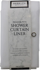 Premium 6 Guage PEVA Shower Curtain Liner - PVC Free Magnetized Bottom Odorless