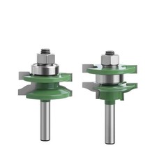 Router Bit Set 2PCS 8mm Shank for Woodworking Cabinet Door Frame Milling
