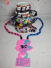 ICP Carnival of Carnage Kandi Set - 15 Bracelets  Perler Necklace - Juggalo Art