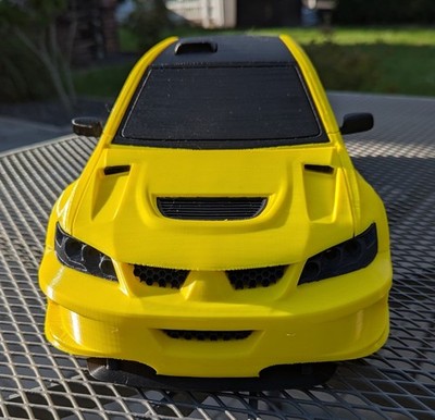 Mitsubishi Evo VIII RC Modell 1:10 mit Chassis 3d Druck ARR