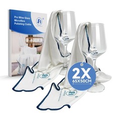 Microfibre Cleaning Cloths, 65 X 50cm Large Lint Free Glass Polishing Cloths ...