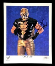 WWE GOLDUST P-445 SIGNED 8X10 ORIGINAL PROMO PHOTO WITH PSA COA FROM 1998 RARE