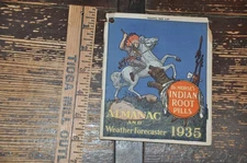 Dr. Morse's  Indian Root Pills Almanac and Weather Forecaster   1935  Druggist