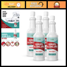 99.9 Isopropyl Alcohol - USP Medical Grade Rubbing Alcohol, 128 oz, USA Made