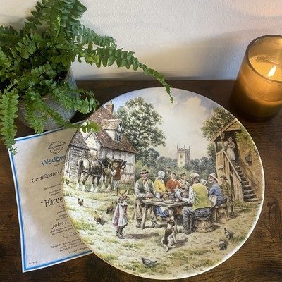Vintage Harvest Supper Sammler Teller Wedgwood John L. Chapman 1993