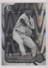 2022 Bowman Draft Chrome Black & White RayWave Refractor Cooper Hjerpe 0a6