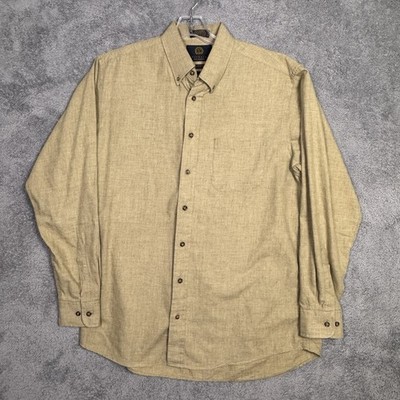Viyella Wool Blend Shirt Mens XL Solid Camel Flannel Button Down Hunt Barn Chore