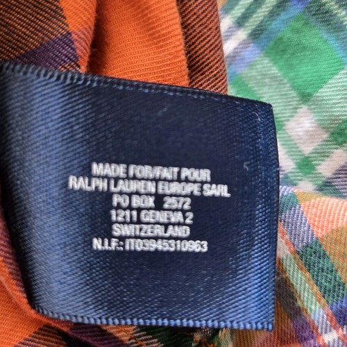 Polo Ralph Lauren Boy's Size M Fall Plaid Shirt Orange Button Down Long Sleeve - Picture 5 of 7