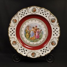 Bavaria Winterling Plate Charger Greek Goddesses Fragonard Love Scenes Gold 1950