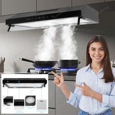 Dunstabzugshaube Touch Unterbauhaube 60cm LED Abluft Umluft Edelstahl