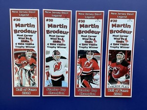 New Jersey Devils / Martin Brodeur Custom Bookmark Set