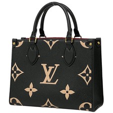 Louis Vuitton On the Go Giant Handbag Empreinte Noir Black Beige