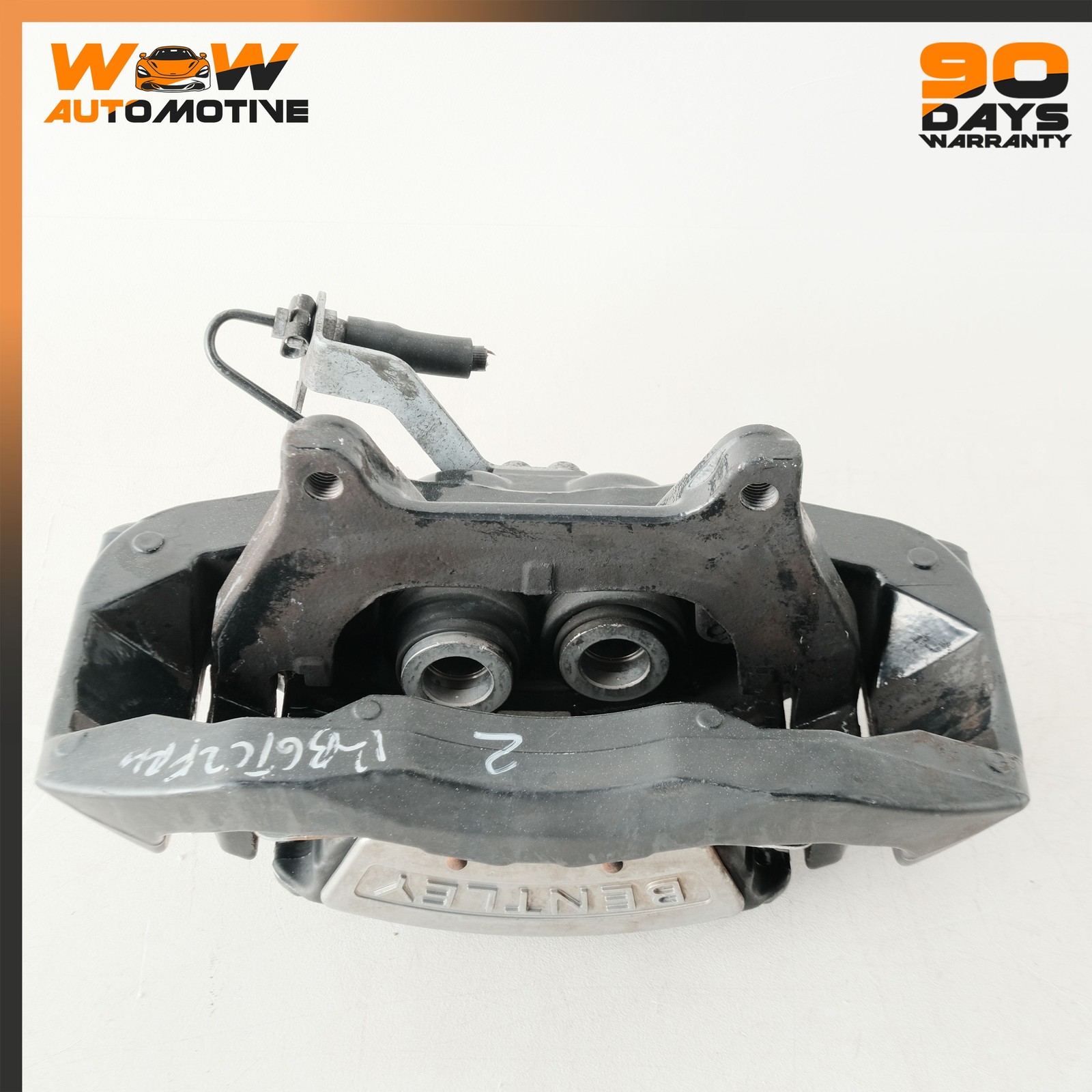 06-19 BENTLEY CONTINENTAL GTC FRONT RIGHT LEFT BRAKE CALIPER COVER BLACK OEM