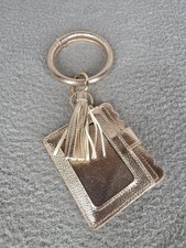Leatherette Bangle Bracelet Wristlet Key Rings Keychain Wallet Rose Gold Clutch