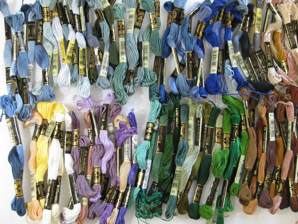 100 DMC EMBROIDERY FLOSS MOULINE SPECIAL  COTTON MIXED COLORS - Image 2 of 4