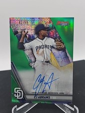 CJ Abrams 2019 Bowman’s Best Green Refractor Auto 82/99 