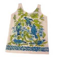 Unbranded Tank Top Womens Large Vtg Blue Bird...
