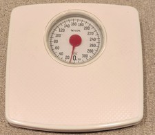 Taylor Black Mechanical Bathroom Scale with Easy to Read Speedometer Dial