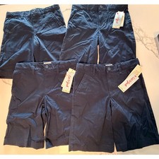Cat Jack Boys School Uniform Shorts Lot of 4 Navy Blue Size 8 New with Tags