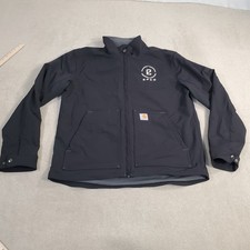 Carhartt Super Dux Jacket Mens Medium Black Relaxed Fit Full Zip Workwear 105534