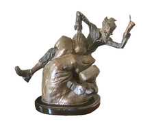 Don Quijote Fighting Giants Bronze sculpture by Juan Gastelum