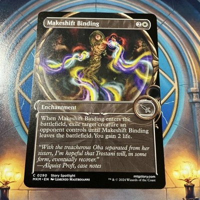 MTG Makeshift Binding (290/462) Murders at Karlov Manor M/NM Borderless Regular