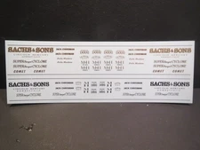 NEW! Sachs & Sons 64'/65' Comet AFX 1/25 Decal from Fremont Racing Specialties