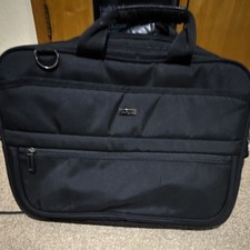Targus Black Nylon Briefcase Laptop Bag for 15 in Laptop, Padded, Partitions