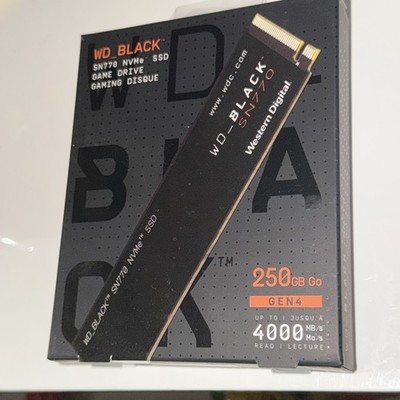 WD_BLACK 250GB SN770 NVMe Internal Gaming SSD Solid State Drive Gen4 PCIe